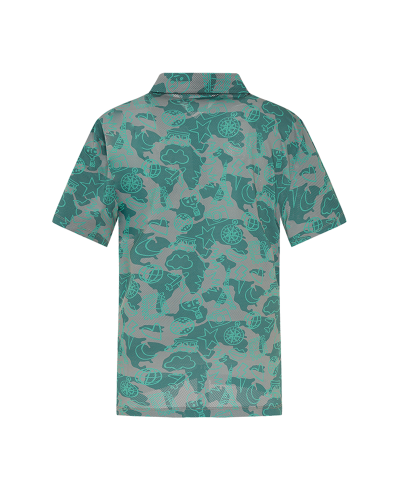 Castelbajac Men's Full-Length Travel Pattern Polo T-Shirt - 2 Colors