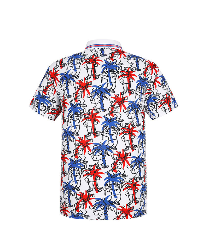 Castelbajac Men's Hope Short-Sleeve Pattern Collared Shirt - 2 Colors