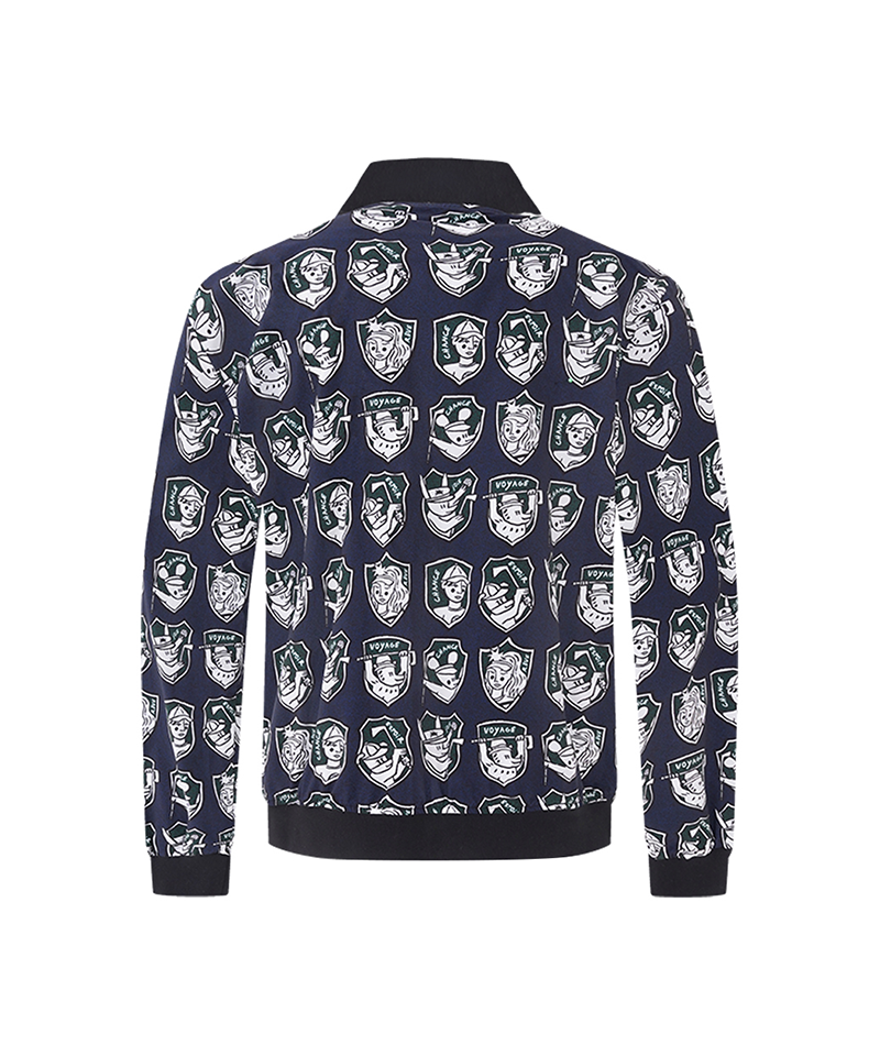 Castelbajac Men's Patterned Blue Jacket Jumper - Navy