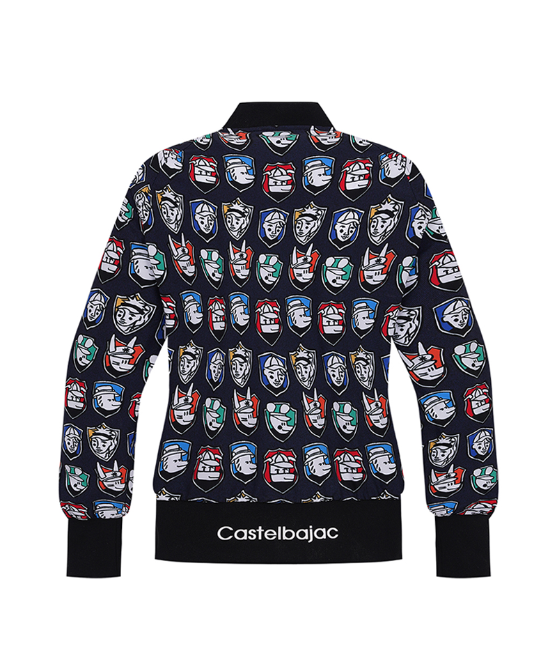 Castelbajac Women's Patterned Blue Jacket Jumper - Navy