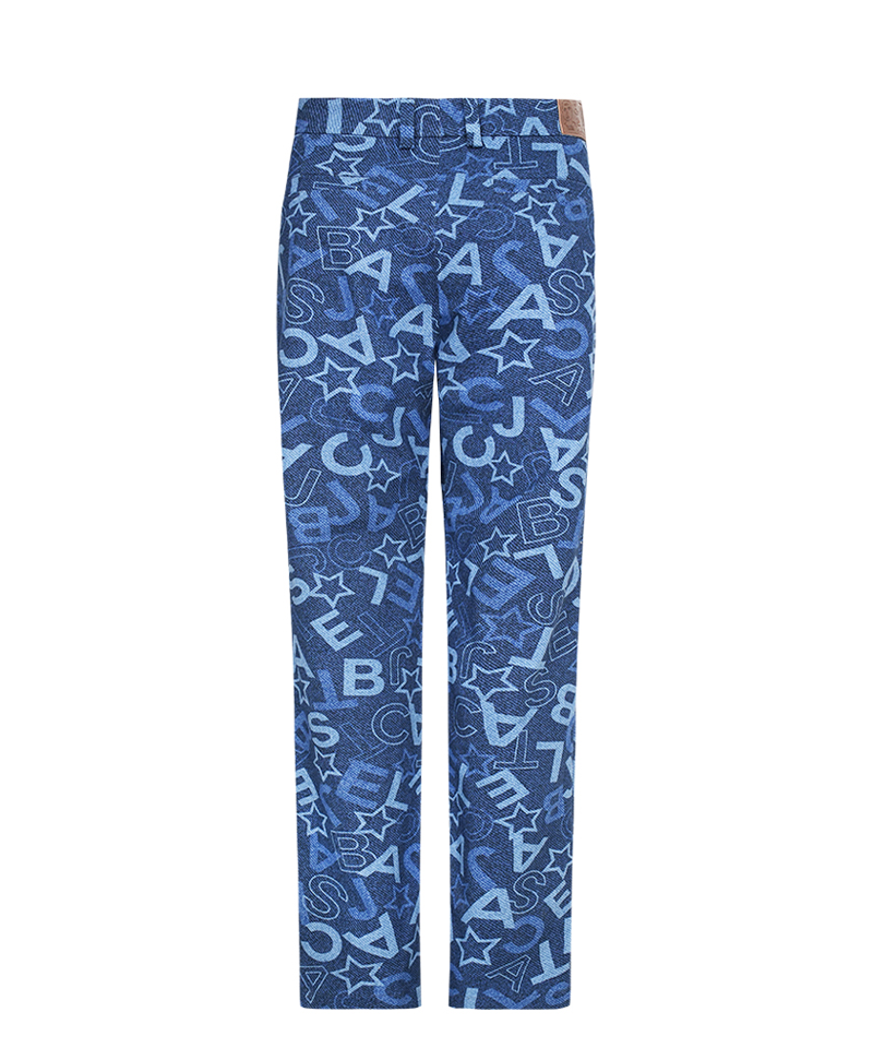 Castelbajac Men's Star Print Denim Pants - Navy