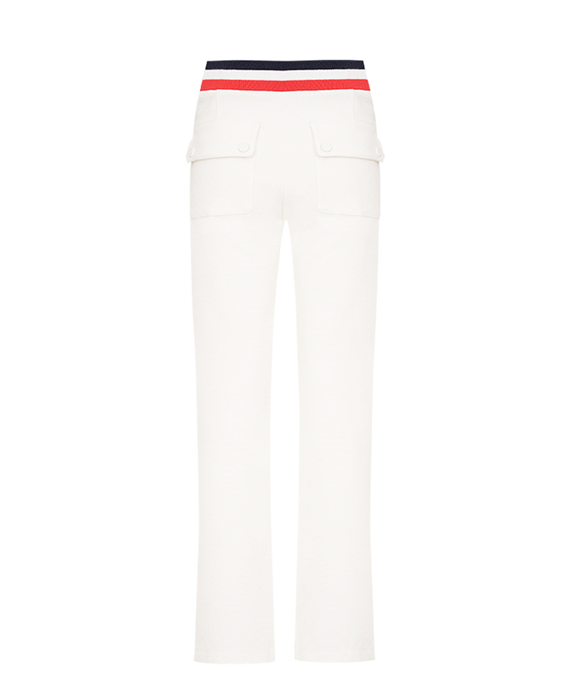 Castelbajac Women's Tri-Color Point Bootcut Pants - 2 Colors