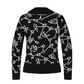 Castelbajac Women's Big Collar Pattern Zip-Up Cardigan - Black