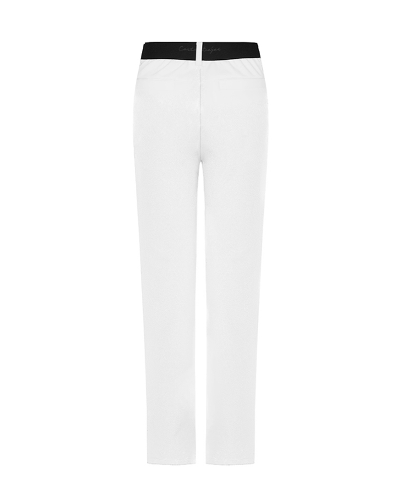 Castelbajac Women's Poly Bonded E-Band Slim Pants - White