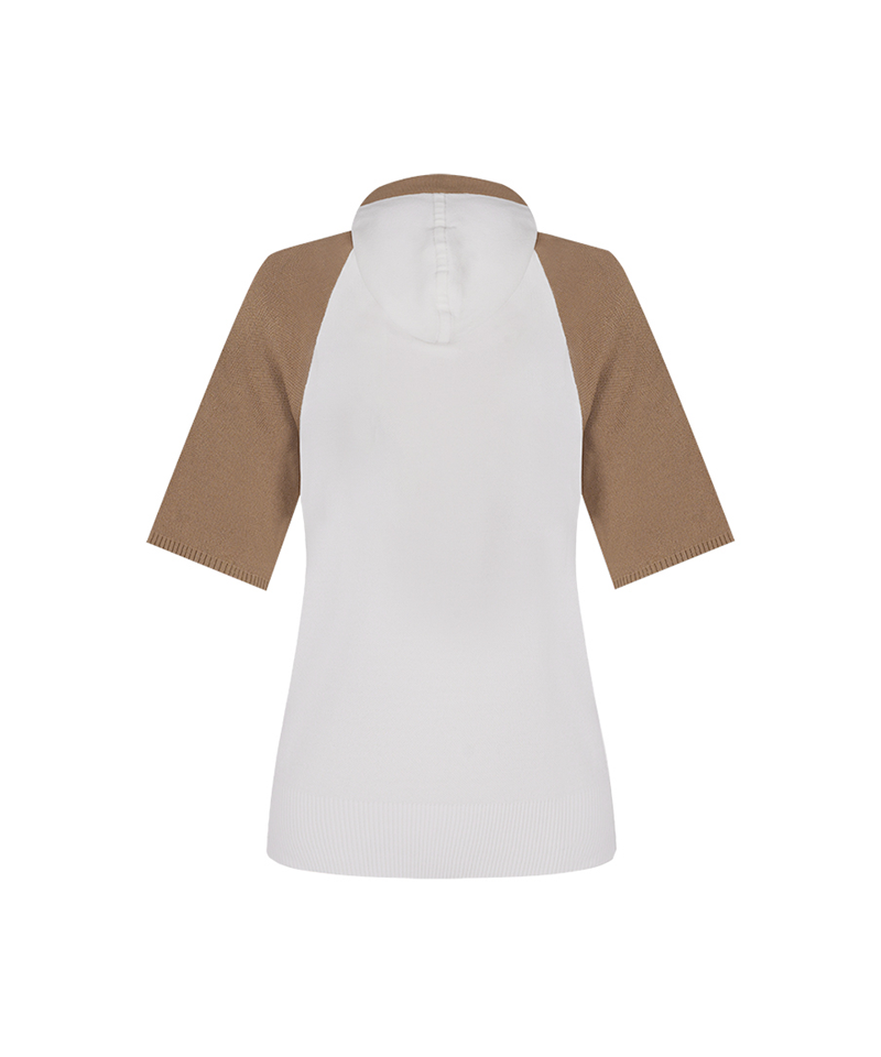 Castelbajac Women's Logo Point Raglan Short-Sleeve Hoodie - Brown