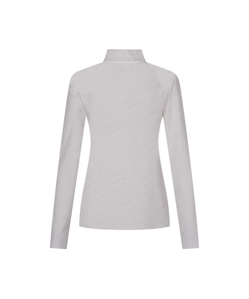 Women's Character Point Jacquard Collar T-Shirt - White