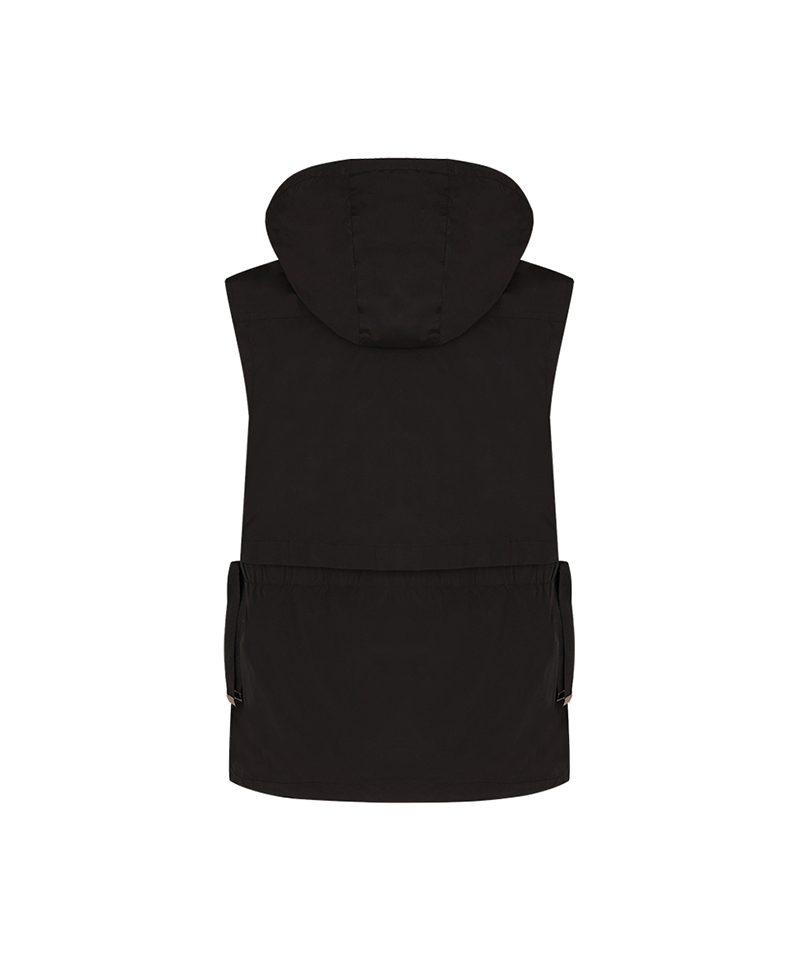 Castelbajac Women's Detachable Hooded Zip-Up Vest - Black