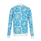 Castelbajac Men's Patterned Zip-Up Sweater Cardigan - Blue
