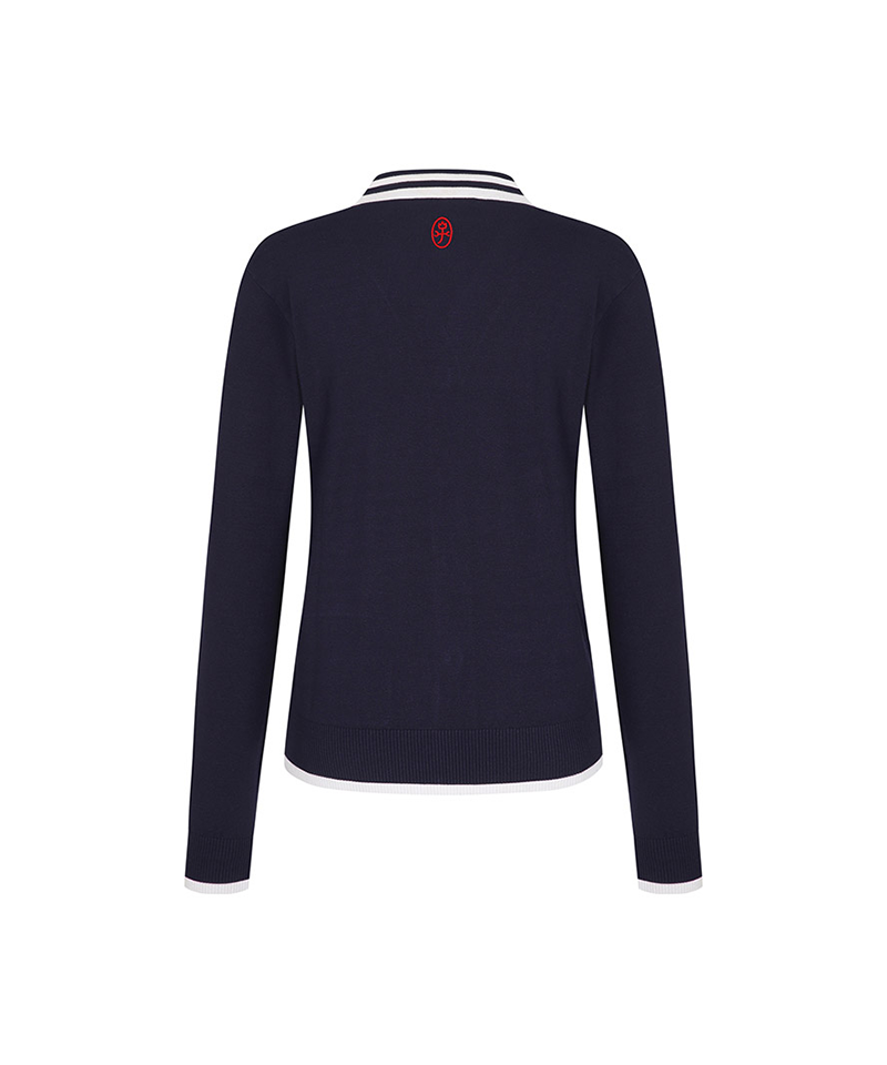 Castelbajac Women's V-Neck Artwork Cardigan - Navy