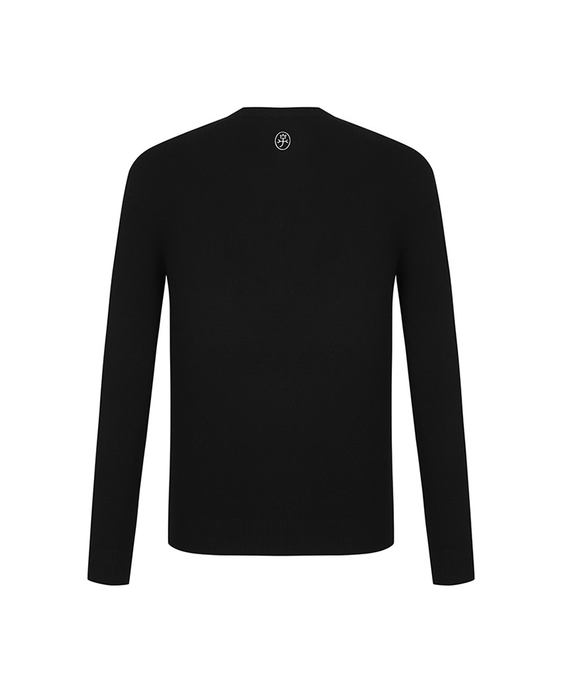Castelbajac Men's Lettering Round Sweater - Black