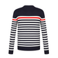 Castelbajac Men's Striped Round Sweater - Navy