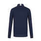 Castelbajac Men's High-Neck Half-Zip T-Shirt in Textured Fabric - Navy