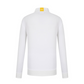 Castelbajac Men's High-Neck Half-Zip T-Shirt in Textured Fabric - White