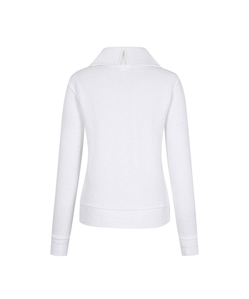 Castelbajac Women's Big Collar Jacquard T-Shirt - White