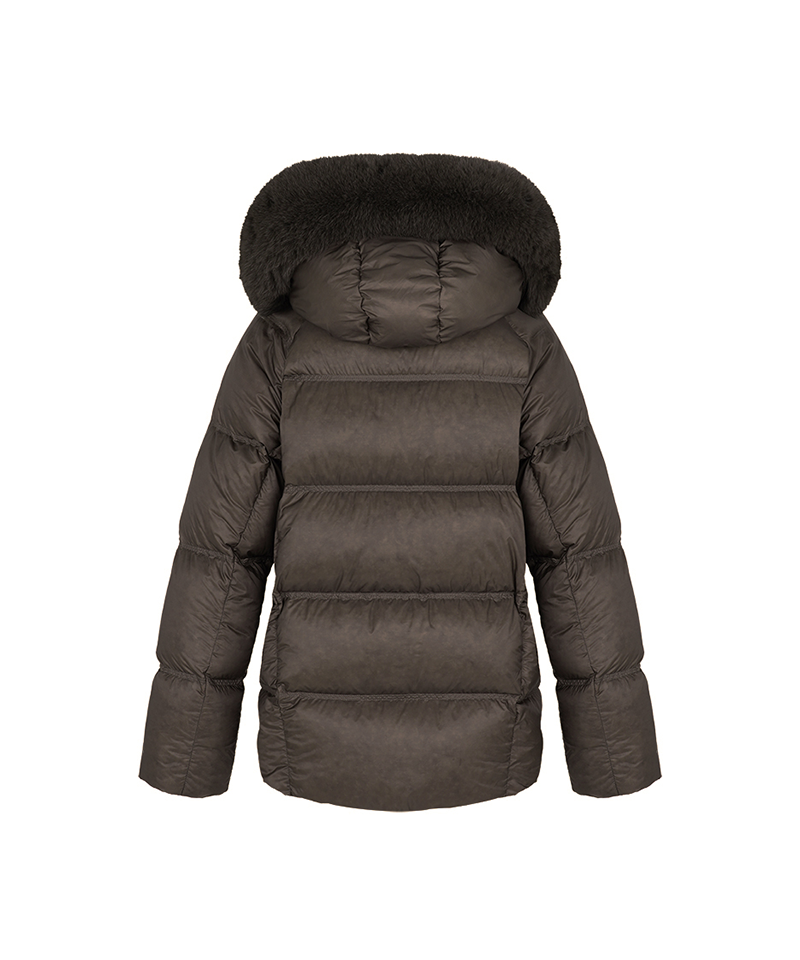 Castelbajac Women's Glossy Solid Duck Down Padding - Khaki