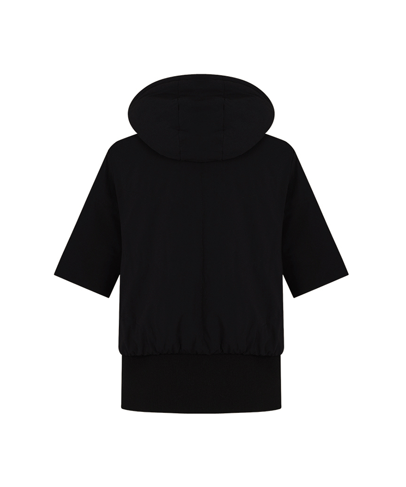 Castelbajac Women's Snap Point Short-Sleeve Hooded Padded Jumper - Black