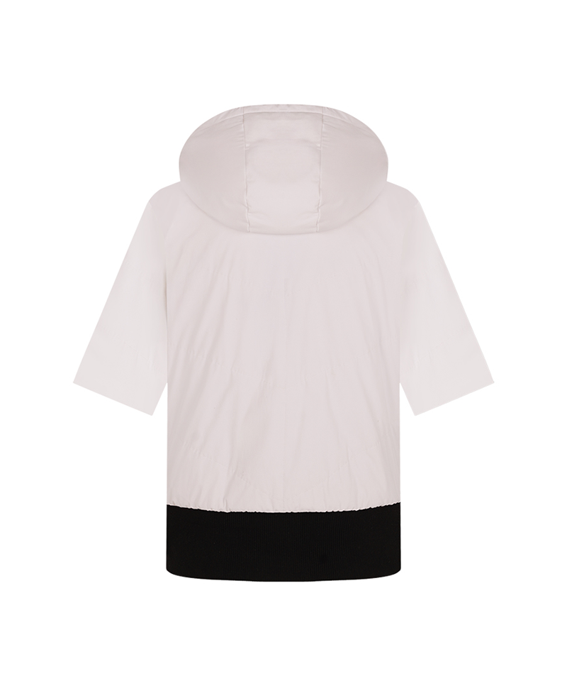 Castelbajac Women's Snap Point Short-Sleeve Hooded Padded Jumper - White