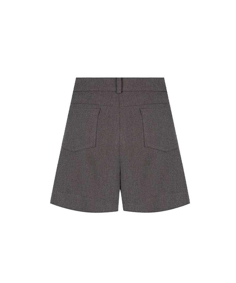 Castelbajac Women's Embroidered Logo Point Pintuck Shorts - Grey