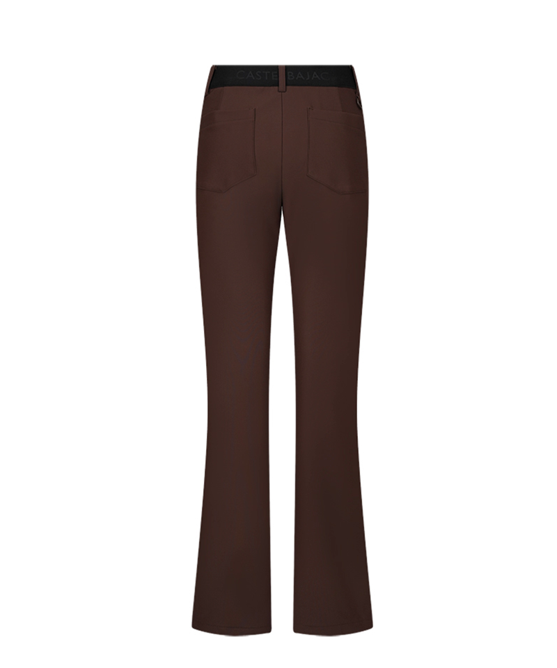 Castelbajac Women's Logo Band Fleece Bootcut Pants - Brown