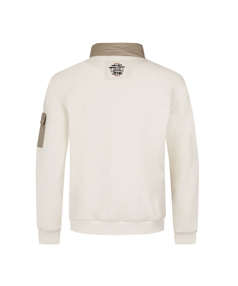 Castelbajac Men's Hybrid Duck Down Quilted Jumper - Beige