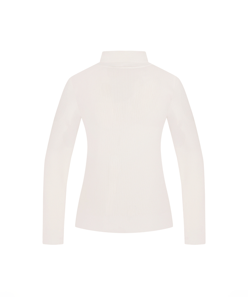 Castelbajac Women's Embroidered Pointed High-Neck Sweater - White