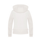 Women's Black Line Embroidery Point Mix Hooded Zip-Up - White