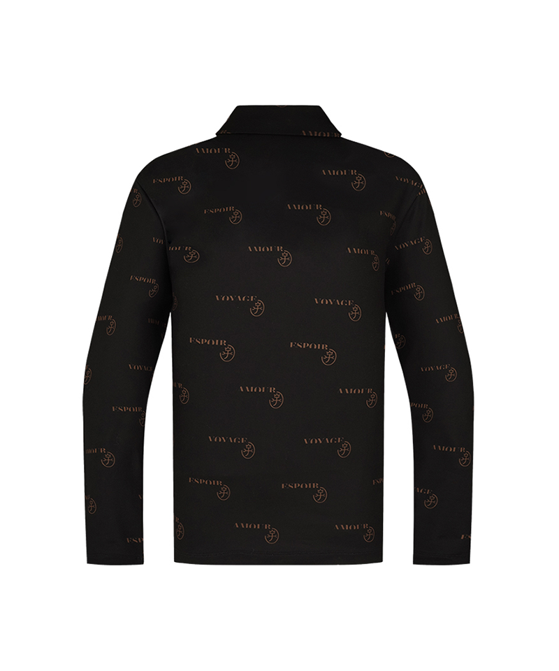 Castelbajac Men's Pattern Print Collared T-Shirt - Black