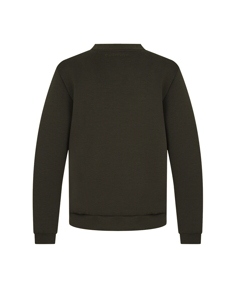Castelbajac Men's Symbol Embroidered Neoprene Sweatshirt - Khaki