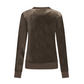 Castelbajac Women's Black Line Symbol Embroidered Velvet Man-to-Man T-Shirt - Khaki