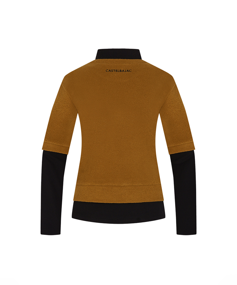 Castelbajac Women's Layered Boucle Half-Length T-Shirt - Brown