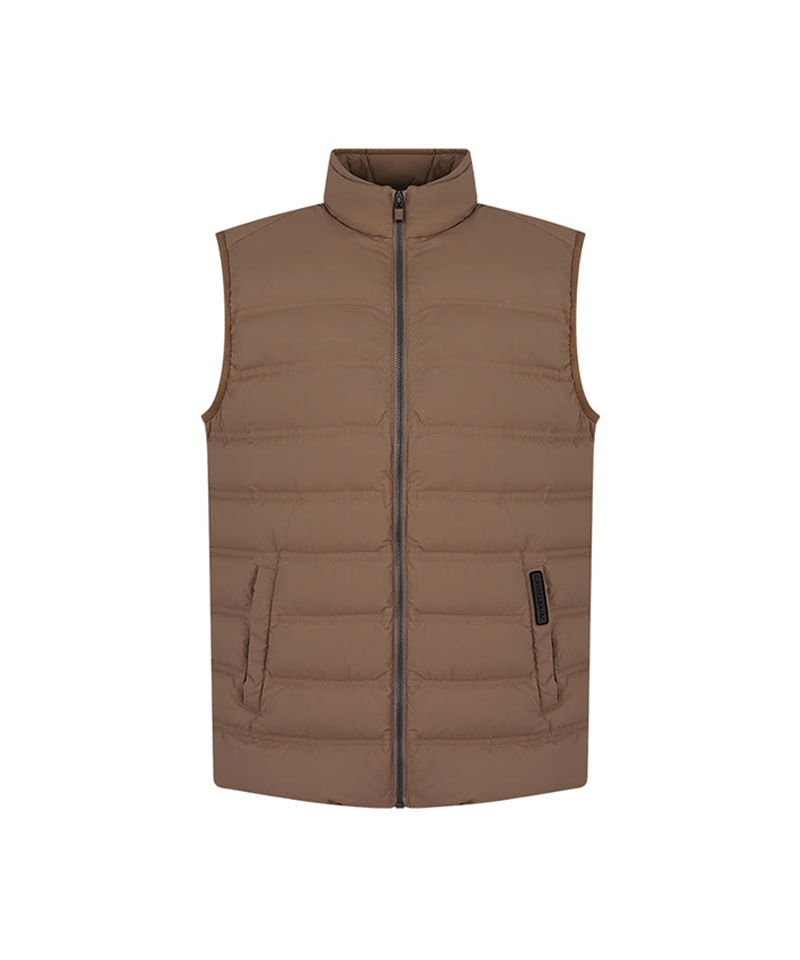 Castelbajac Men's Lightweight Duck Down Padded Vest - Brown