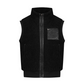 Castelbajac Women's Black Line Leather Pocket Point Pleated Vest - Black