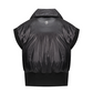 Castelbajac Women's Black Line Glossy Quilted Point Padded Crop Vest - Black
