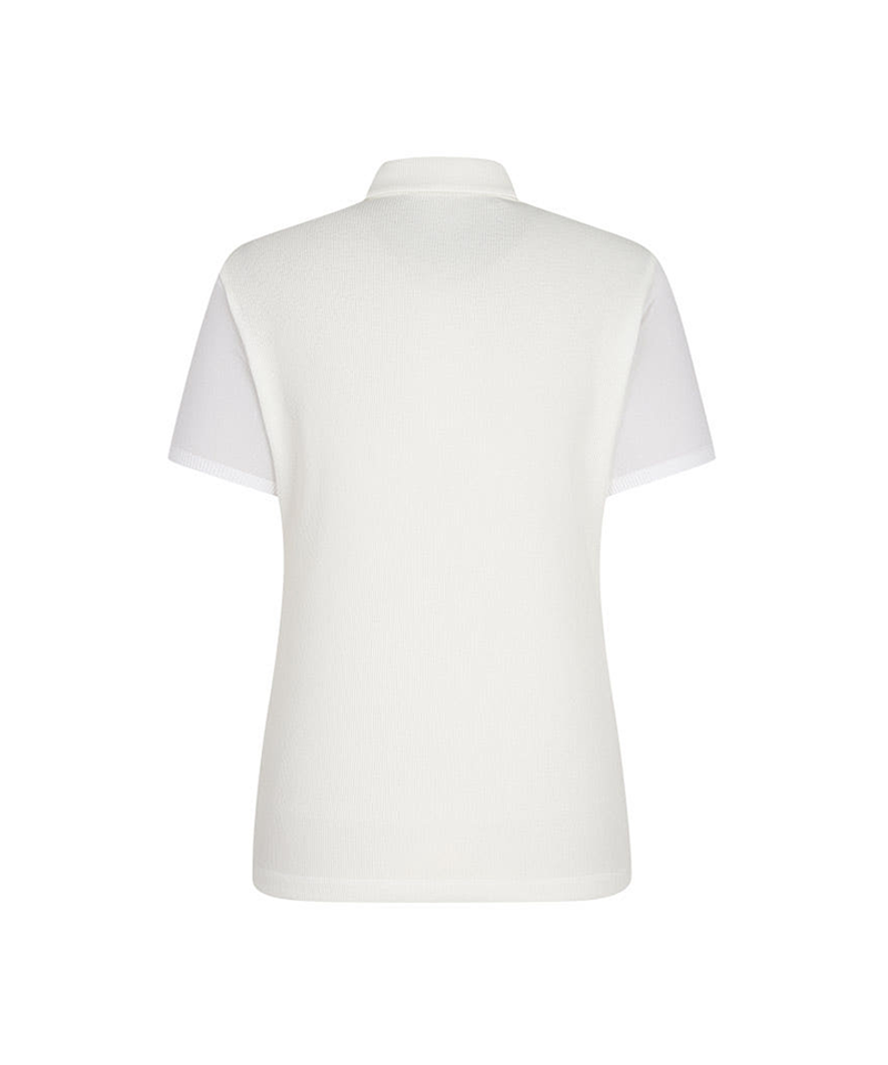Castelbajac Women's Mixed Material Collared Short Sleeve T-shirt - 2 Color