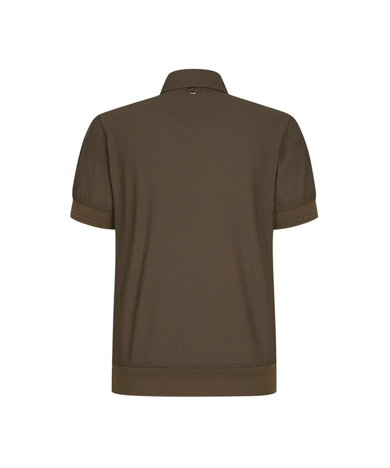 Castelbajac Women's Textured Ribbed Collar Short Sleeve T-shirt - 2 Color