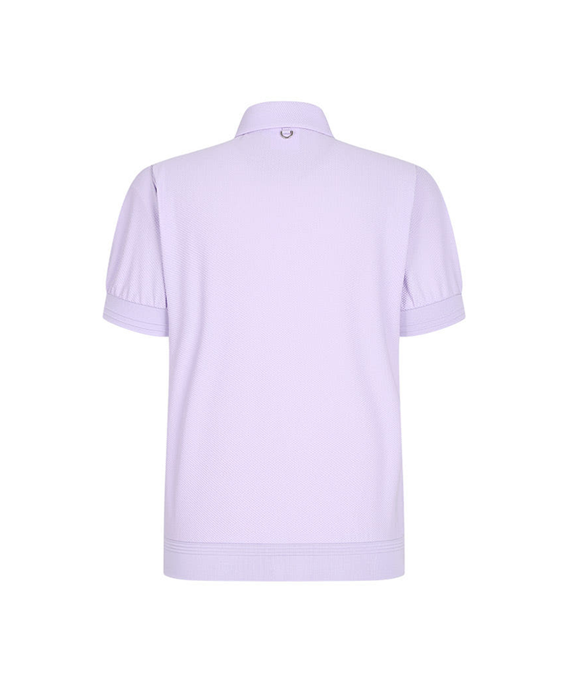 Castelbajac Women's Textured Ribbed Collar Short Sleeve T-shirt - 2 Color