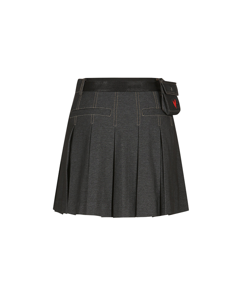 Castelbajac Women's Ball Pouch Pleated Culotte Skirt - Black