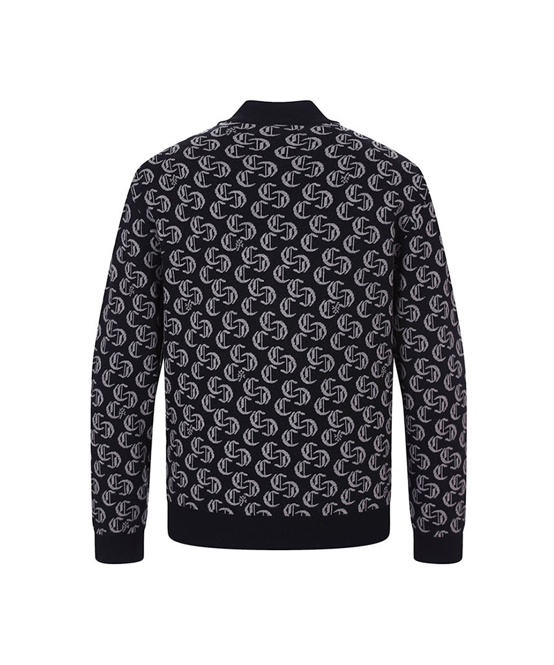 Castelbajac Men's Jacquard Zip-up Knit Cardigan - 2 Colors