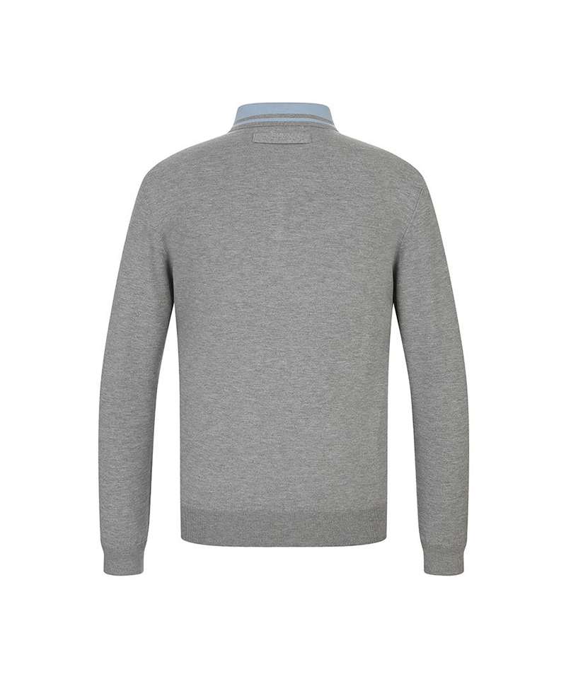 Castelbajac Men's Reverse Color Block Collar Knit - 2 Colors