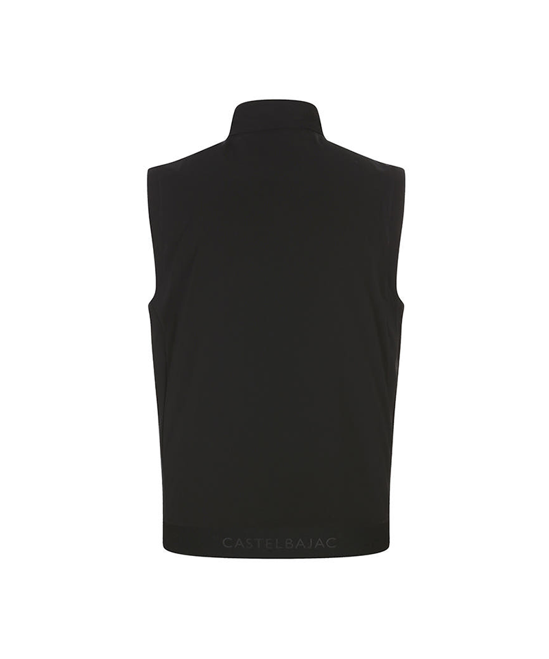 Castelbajac Men's Polyester Single-Layer Zip-Up Vest - Black