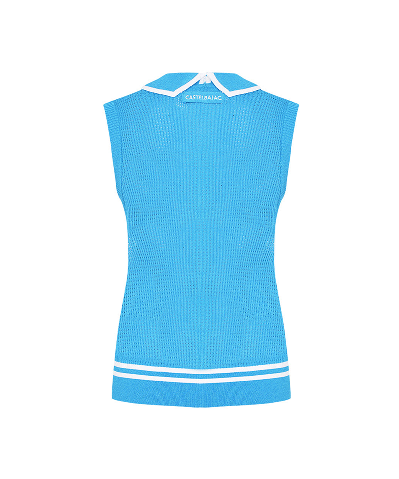 Castelbajac Women's Open Vest with Curly Knit - 2 Colors
