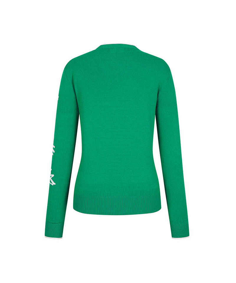 Castelbajac Women's Lettering Point Sweater - Green