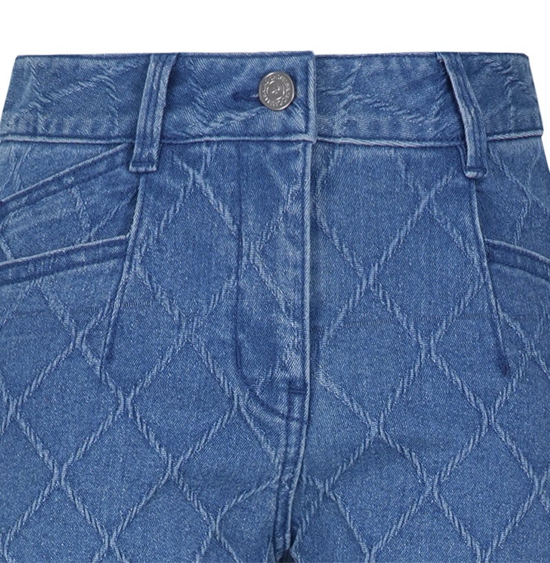Castelbajac Women's Diamond Bootcut Denim Pants - Blue