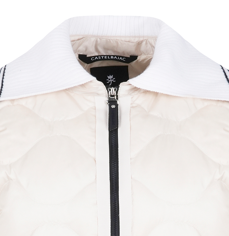 Castelbajac Women's String Quilted Down Jacket - Cream