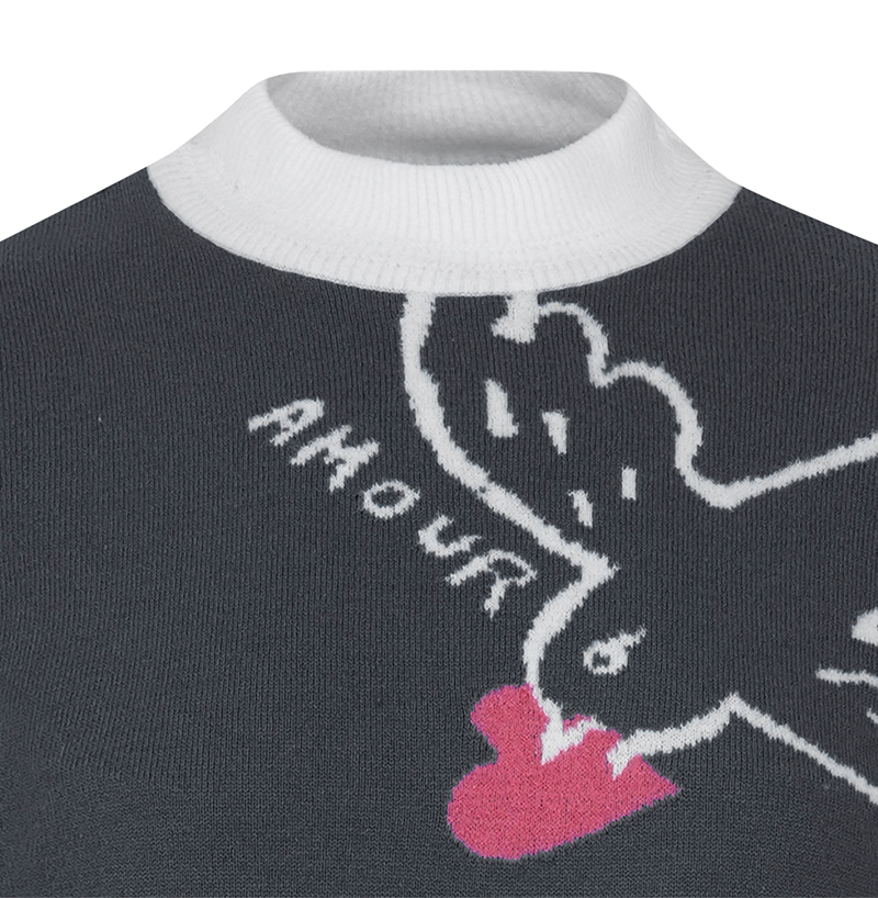 Castelbajac Women's Artwork Jacquard Point Polar Knit - M/Grey