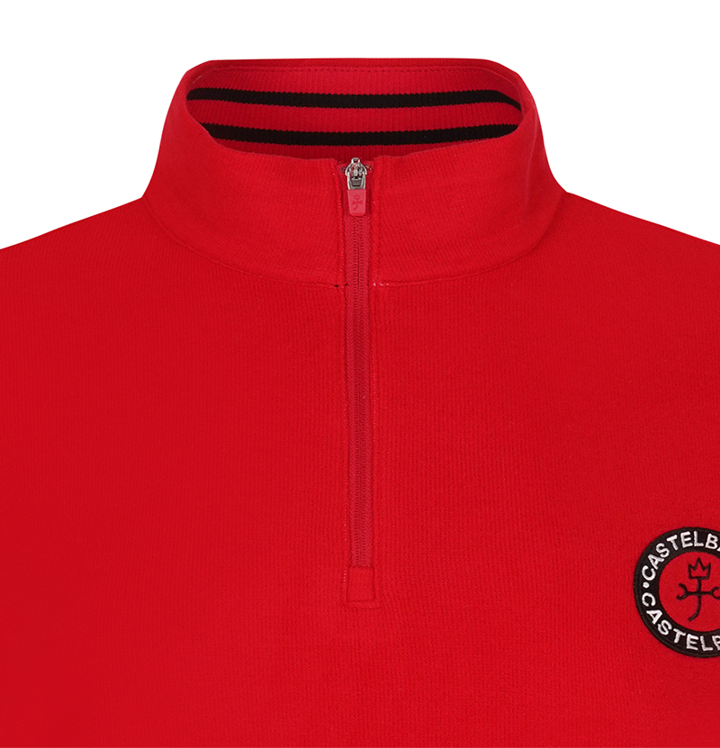 Castelbajac Men's One-Point Semi-Zip T-Shirt - Red