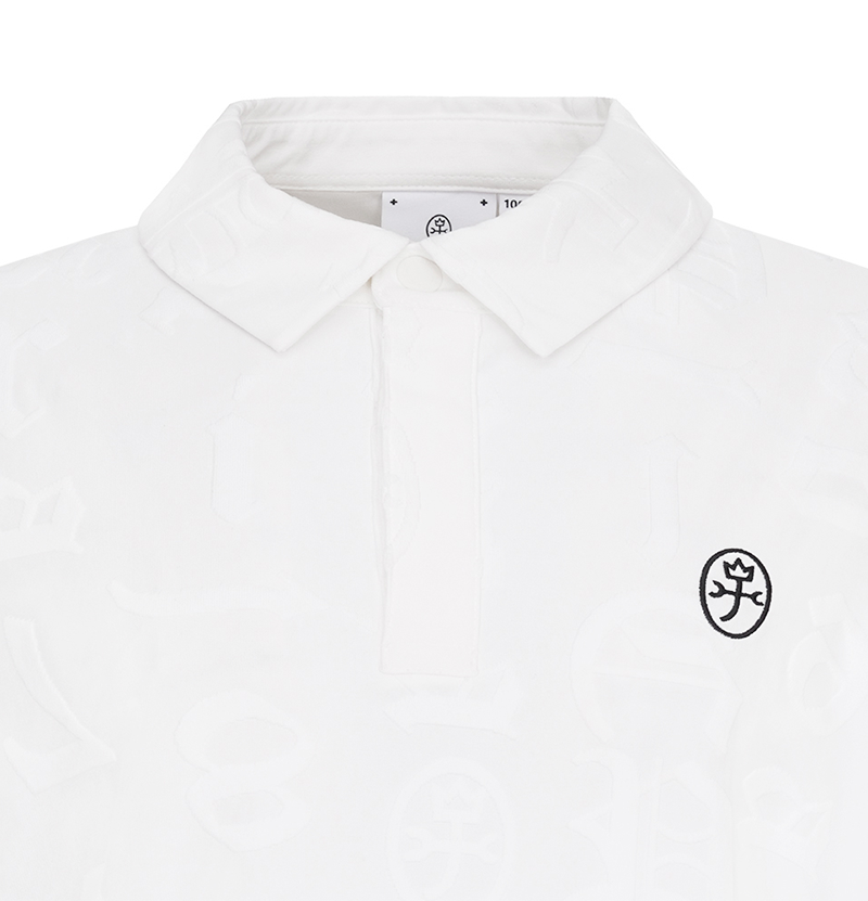Castelbajac Men's Jacquard Long-Sleeve Eri T-Shirt - White