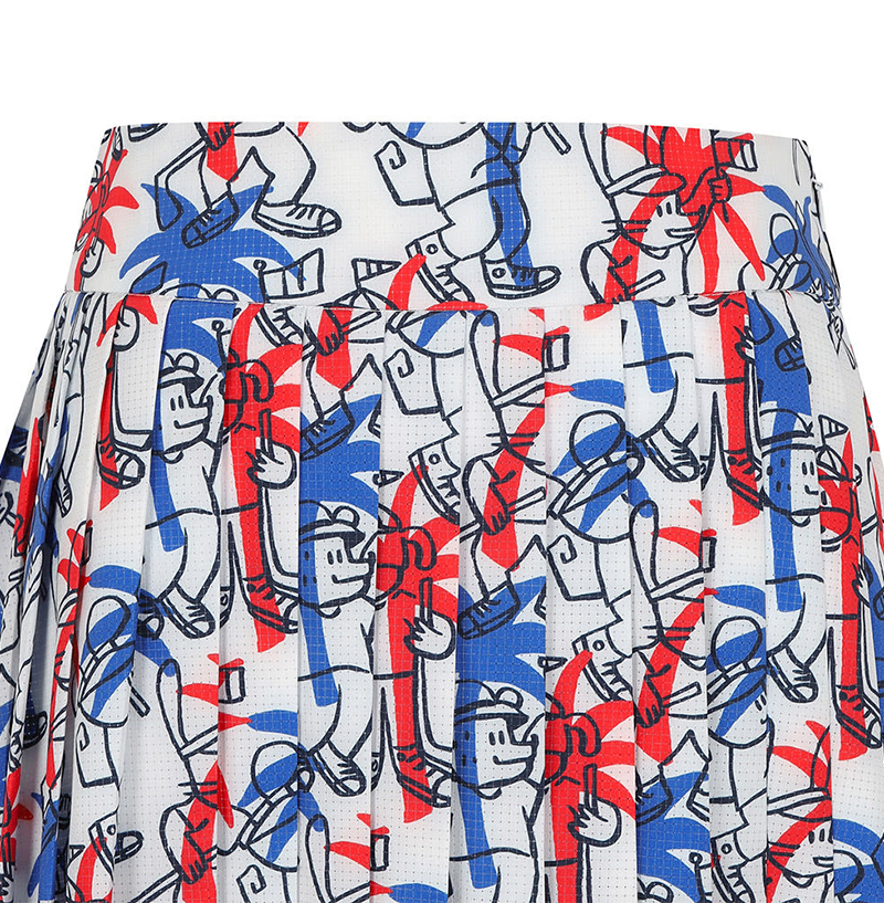 Castelbajac Women's Victory Pattern Pleated Culottes - 2 Colors