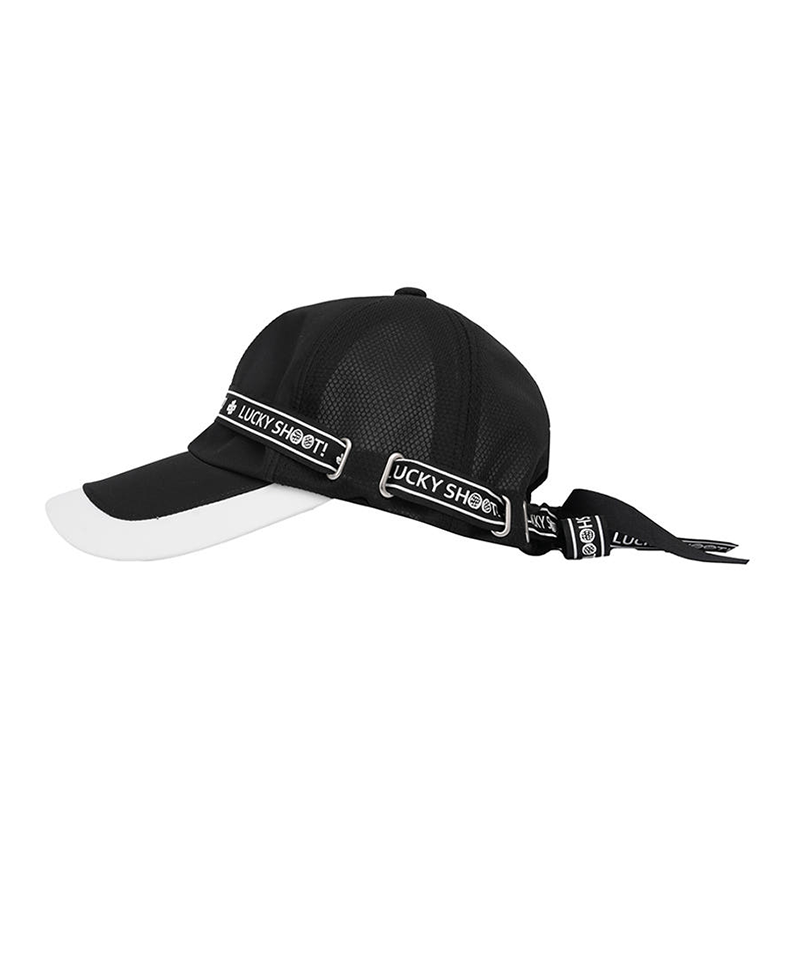 Castelbajac Women's Ribbon Point Mesh Ball Cap - Black