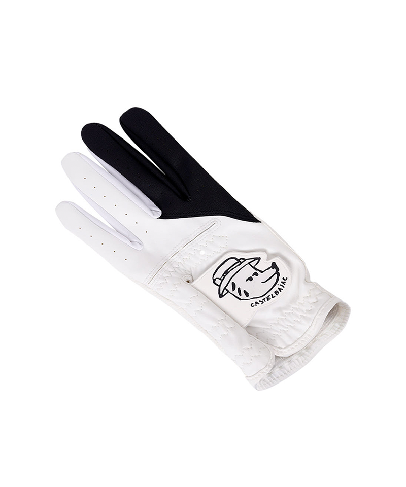 Castelbajac Men's Synthetic Leather Character Gloves - Black